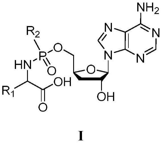 一种丝氨酸改性的虫草素磷酸酯药物分子的制备方法与应用