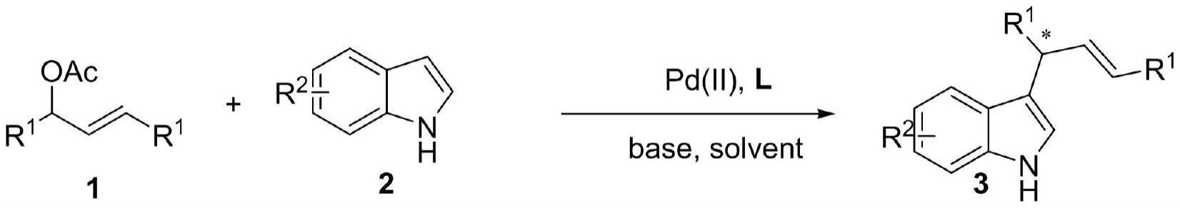 单齿膦配体在钯催化吲哚三号位不对称烯丙基化反应中的应用
