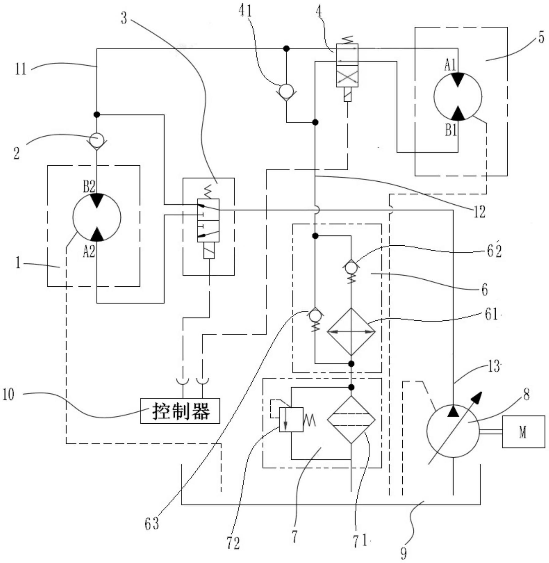 液压马达串联控制系统和工程机械的制作方法