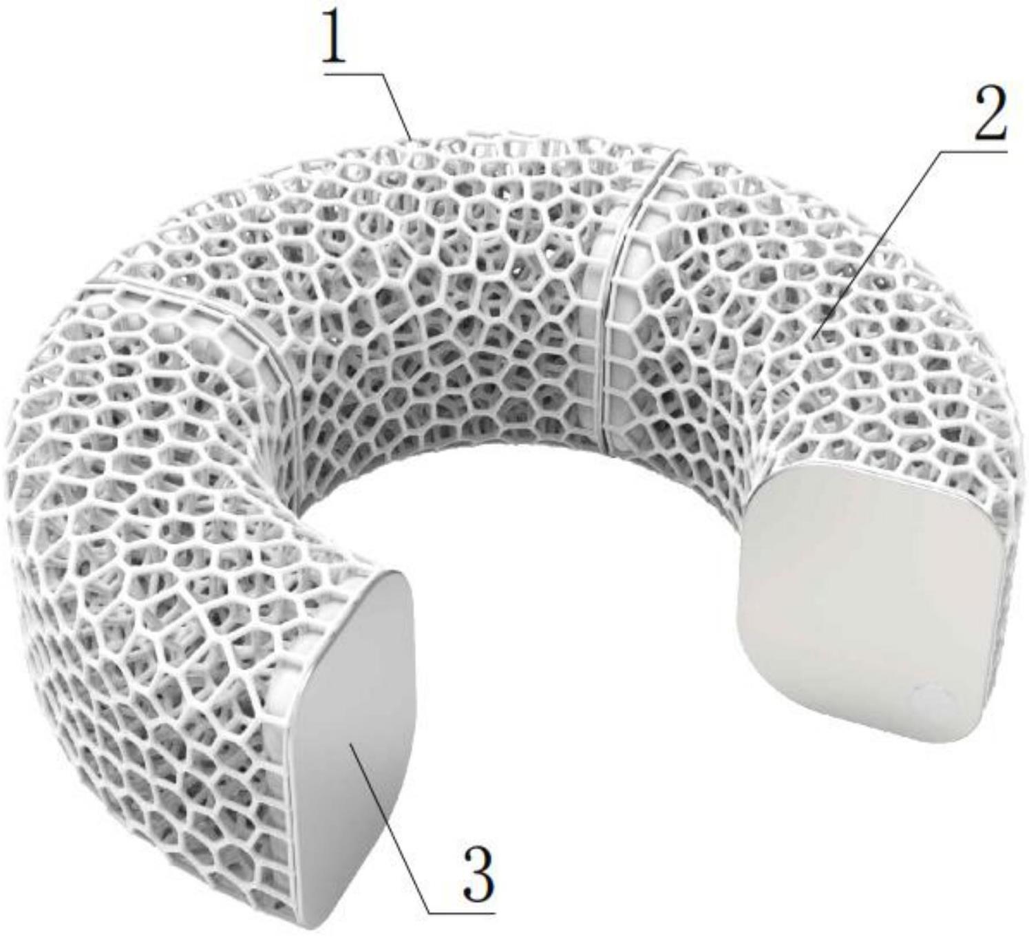 一种基于复合晶格结构的弹性3D打印颈枕的制作方法