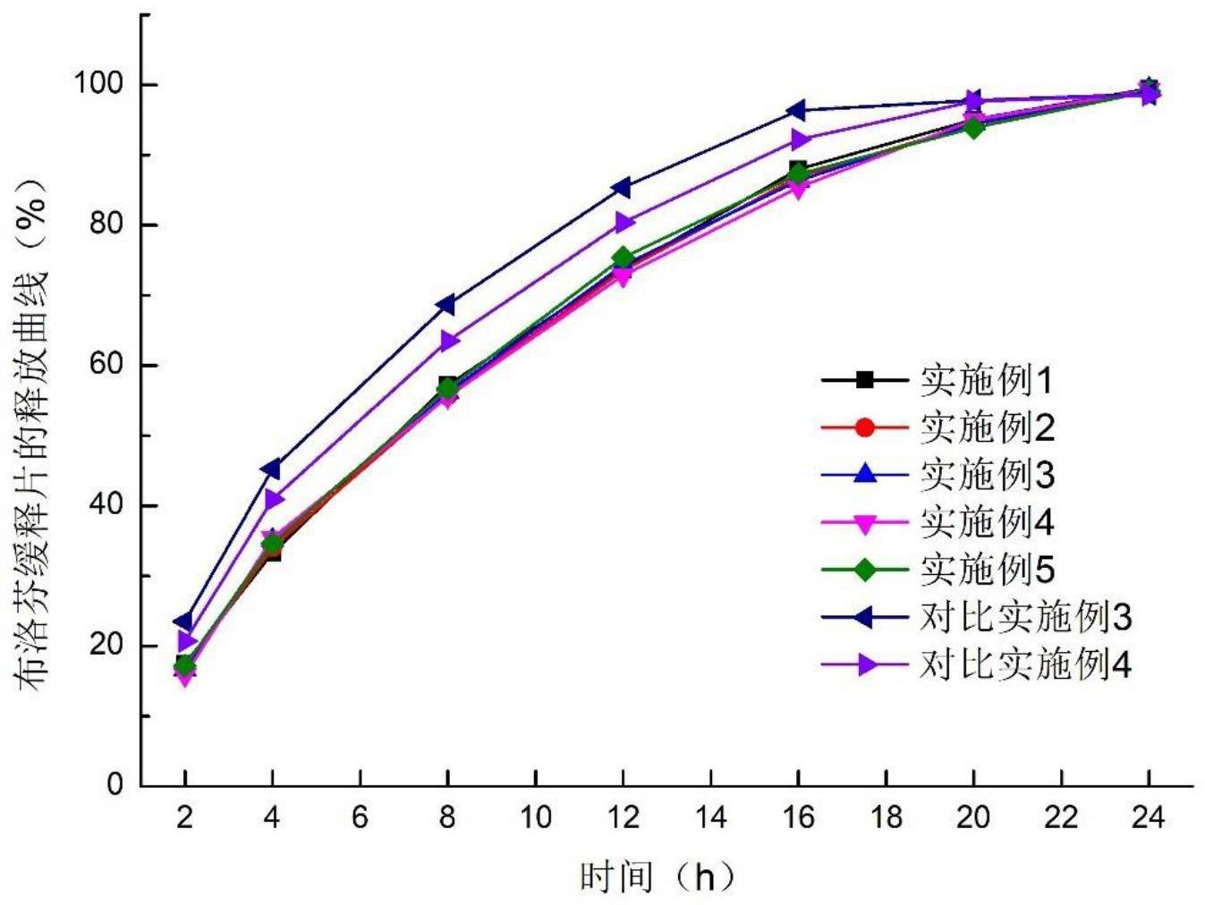 一种布洛芬缓释片、制备方法及用途与流程