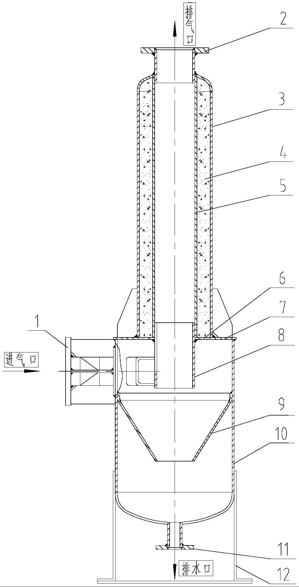 一种罗茨鼓风机用带憎水吸声材料的消声器的制作方法
