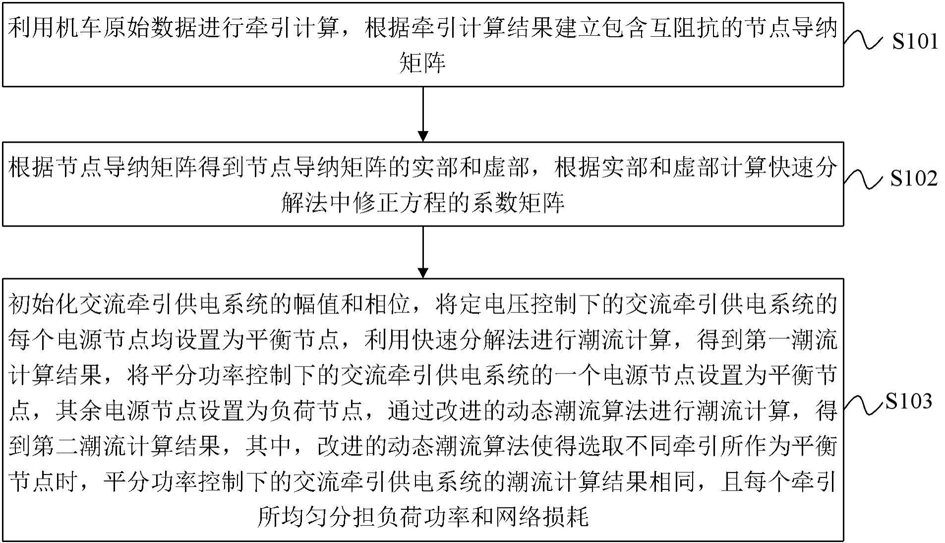 交流牵引供电系统的潮流计算方法、装置、设备及介质