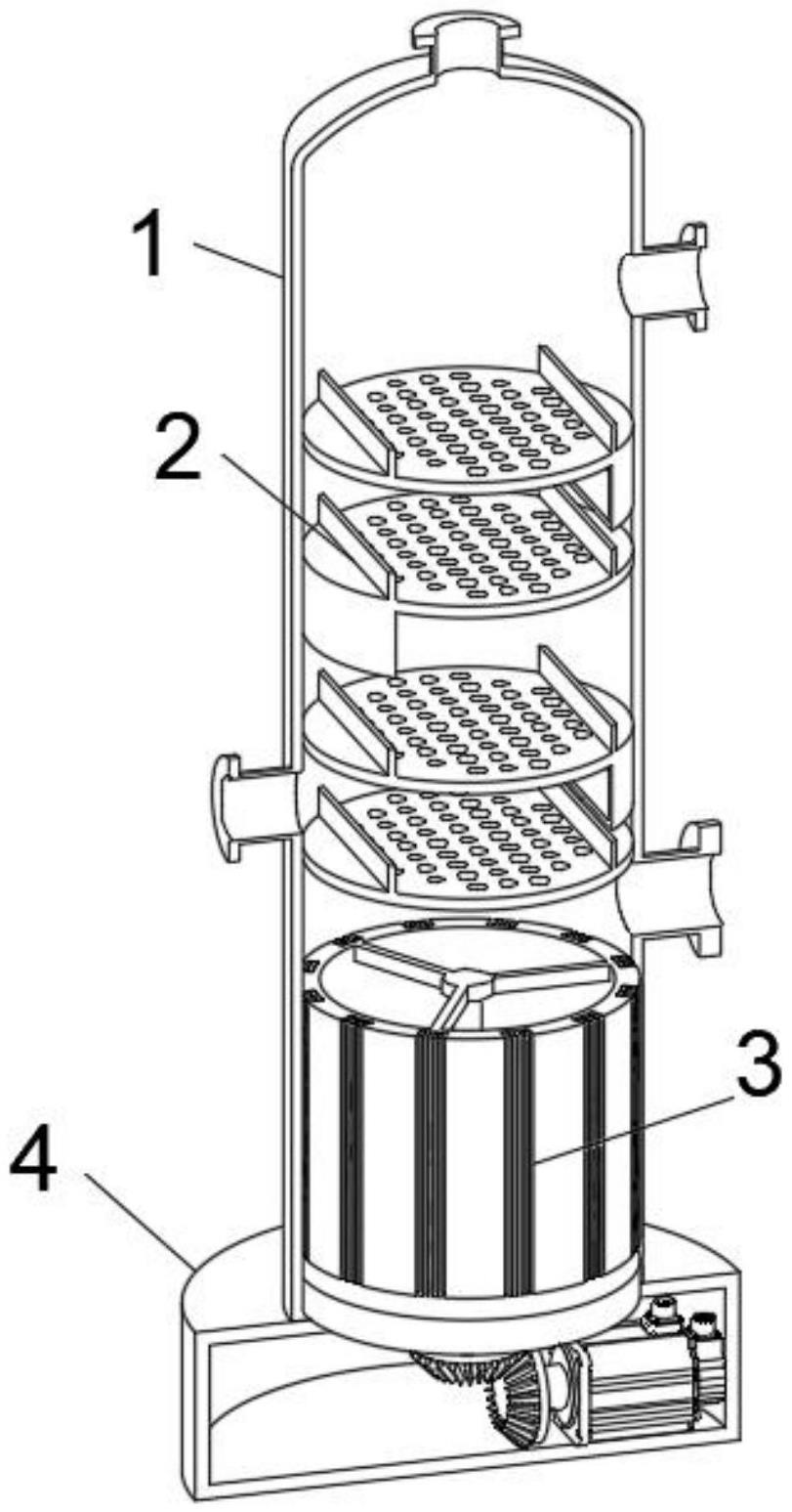 一种防物料聚集易清理型化工精馏塔的制作方法