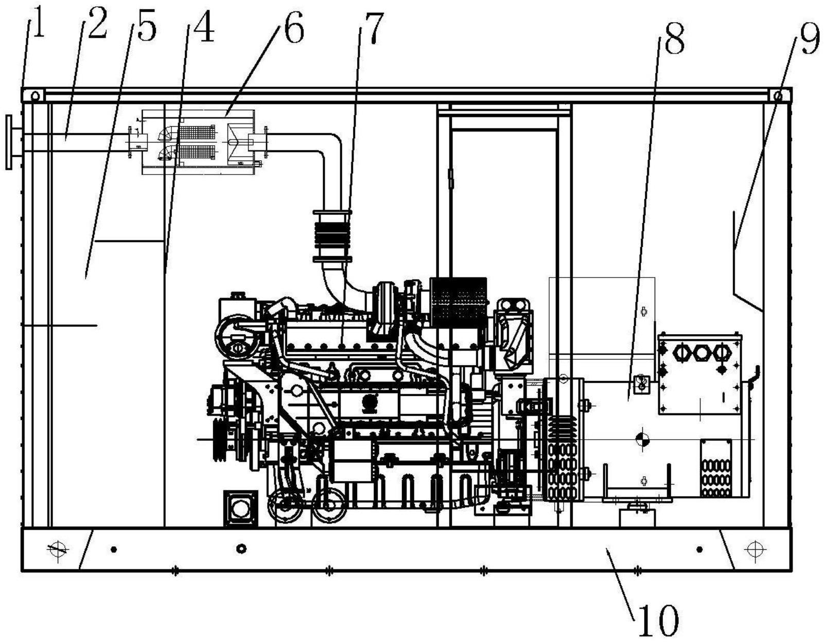 一种降噪及强制散热柴油发电机组静音箱的制作方法