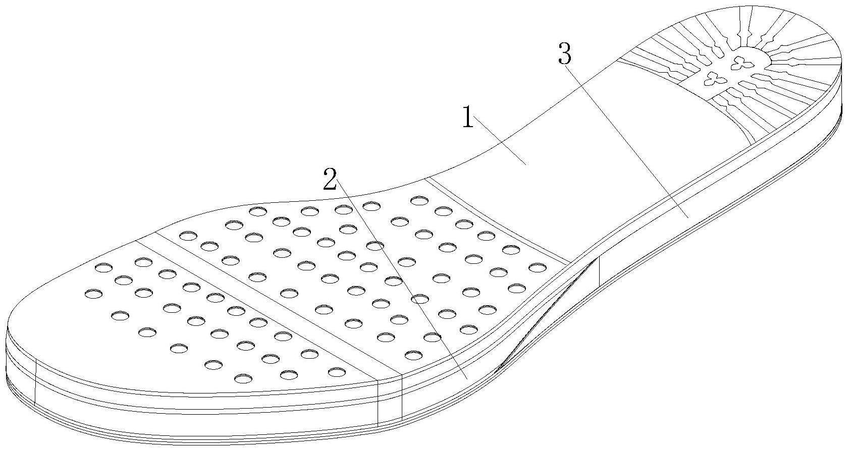 一种鞋底透气结构及具有该结构的鞋底的制作方法