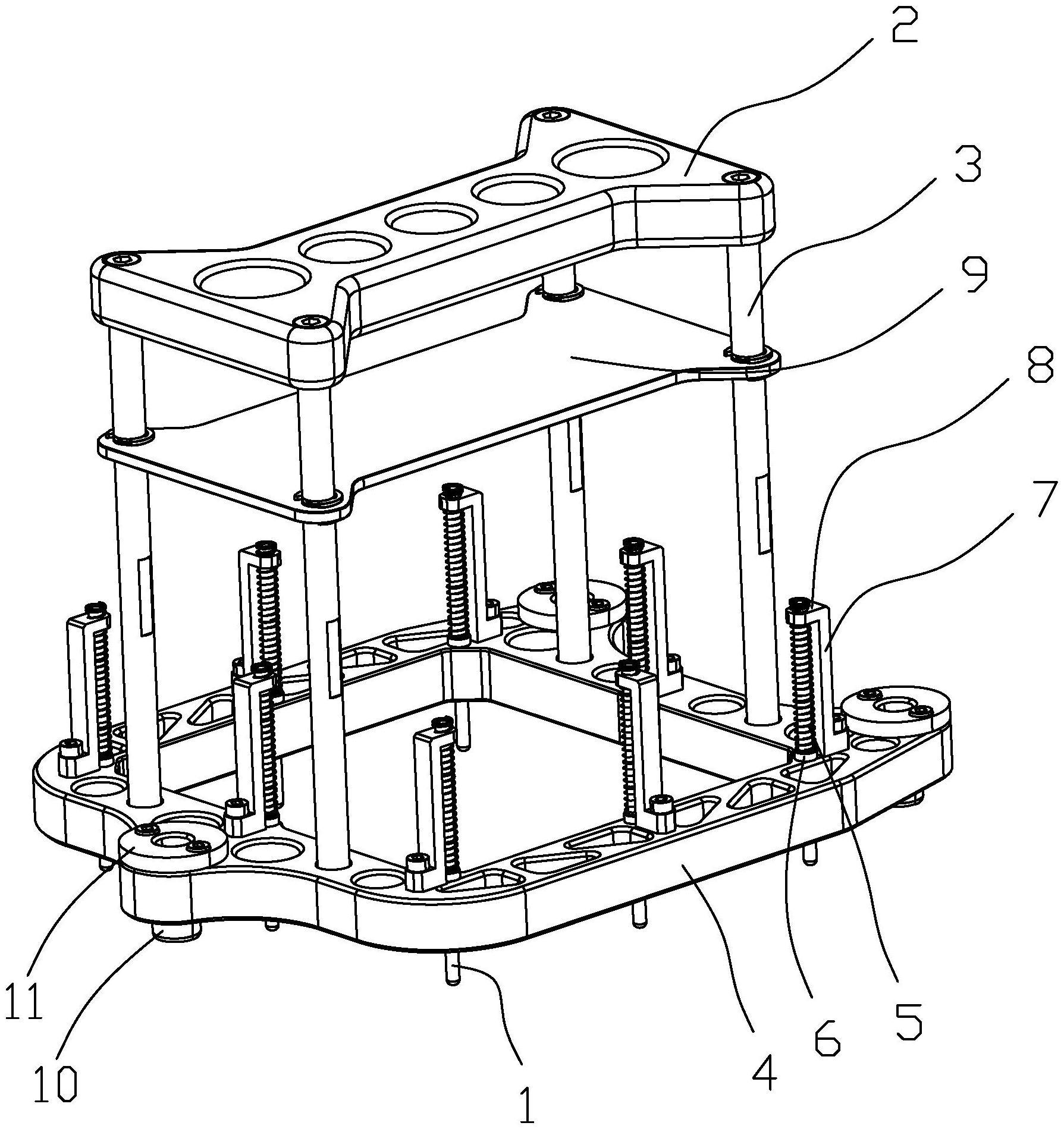 独立式中心定位式注塑模具内螺母装载夹具的制作方法