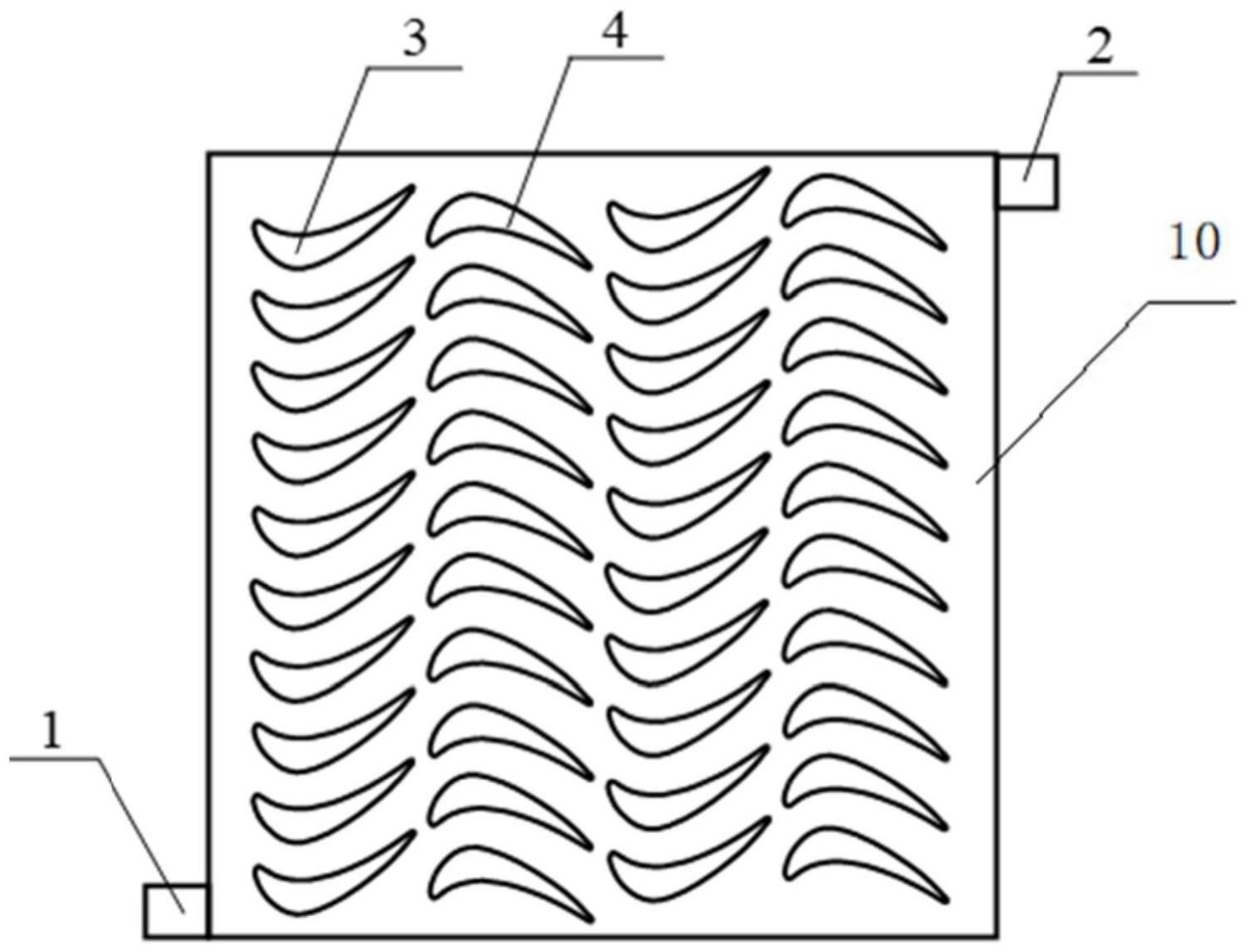 电解槽叶片式波浪形流场结构的制作方法