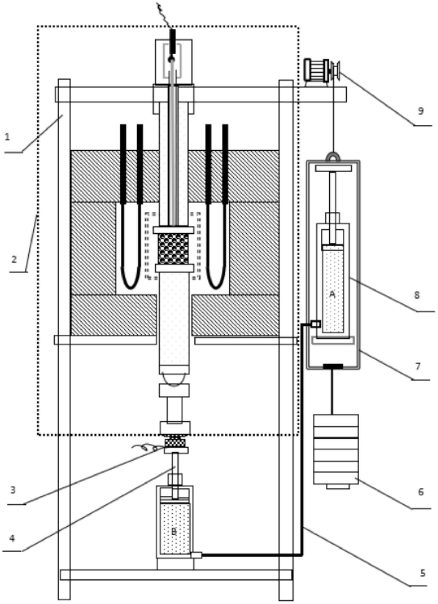 一种耐火材料荷软蠕变试验炉用双联活塞下加荷装置的制作方法