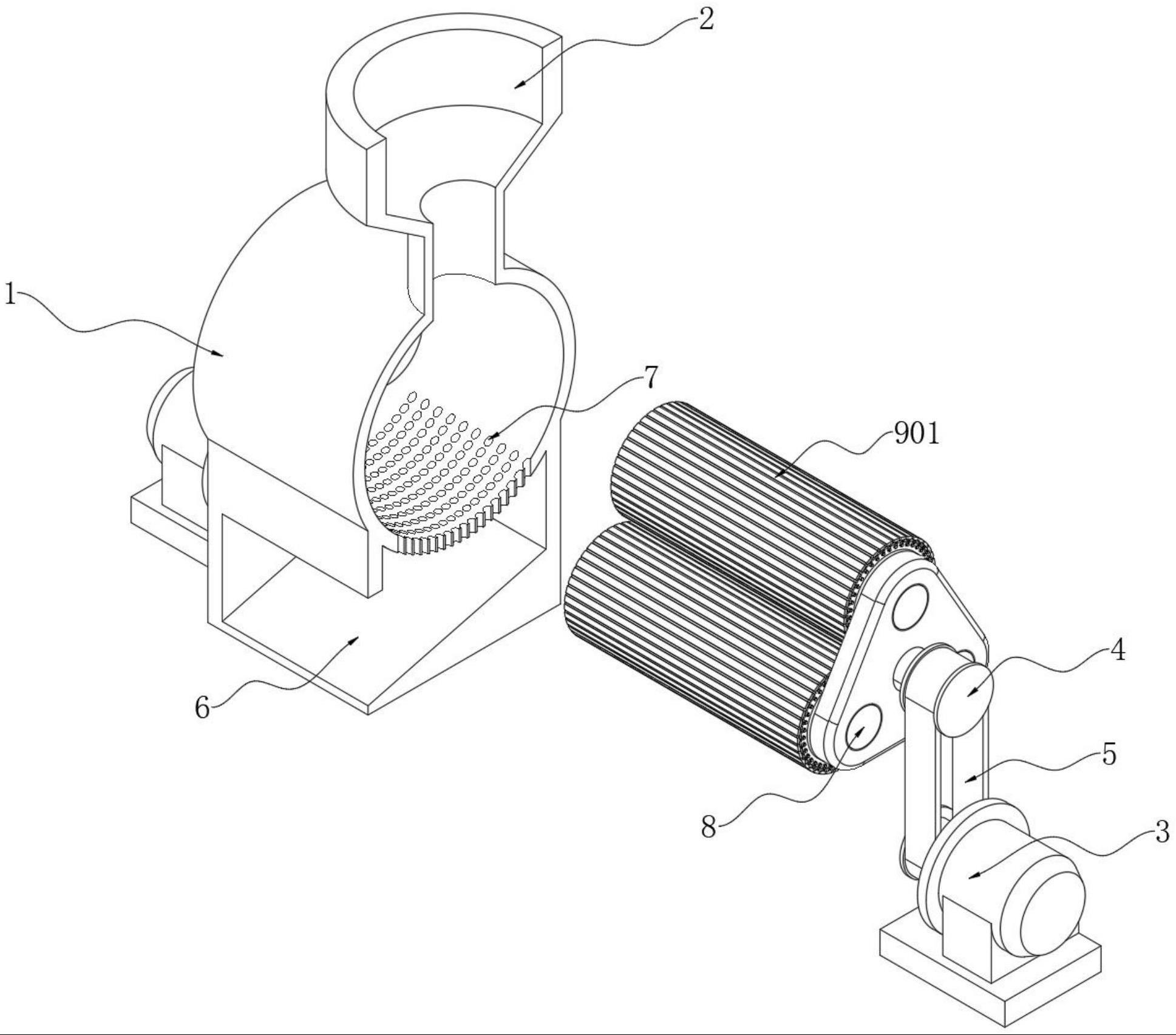 一种三辊中压辊压式制砂机的制作方法
