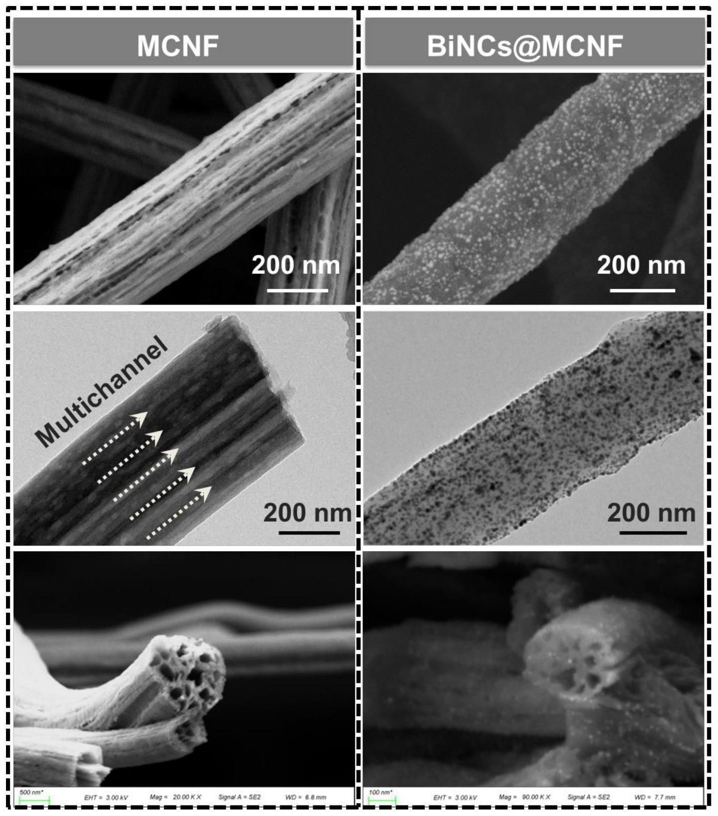 一种碳纳米纤维自支撑薄膜阳极材料及其制备方法和电化学除氯的电容去离子阳极材料