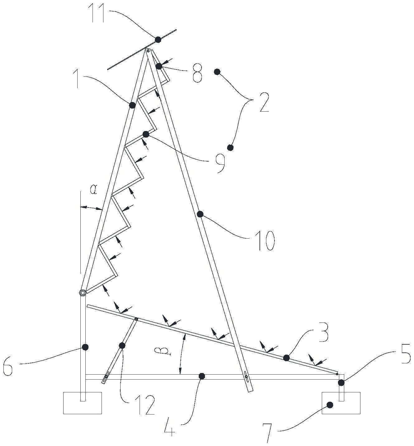 一种阶梯式负倾角光伏布置结构的制作方法