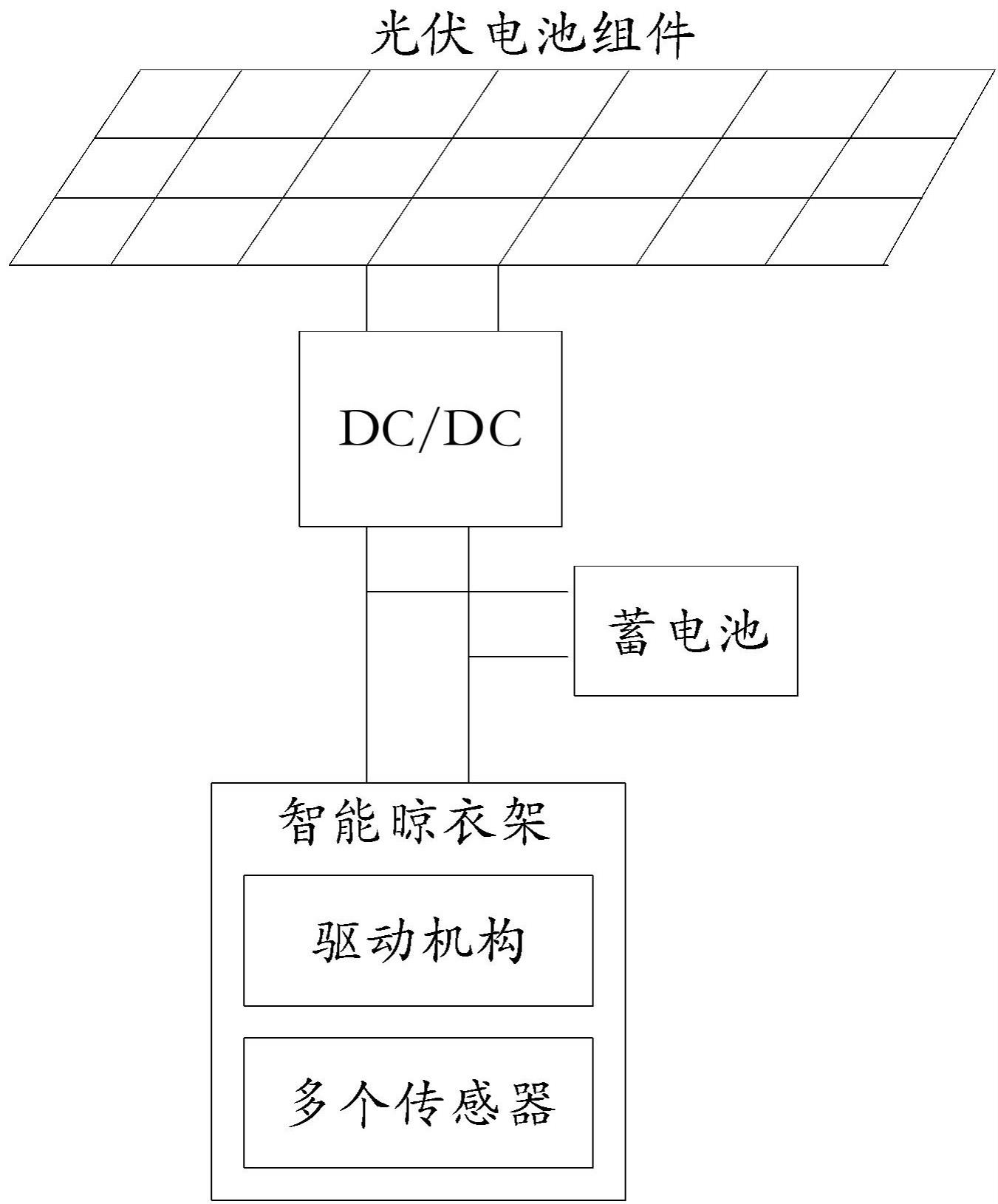 采用太阳能供电电路的智能晾衣架的制作方法