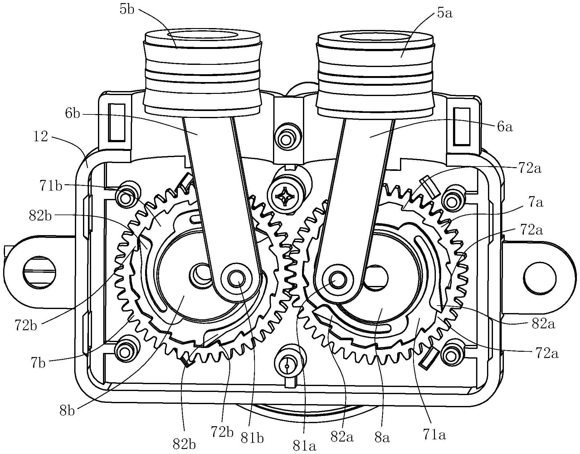 双缸柱塞泵的棘轮传动结构的制作方法