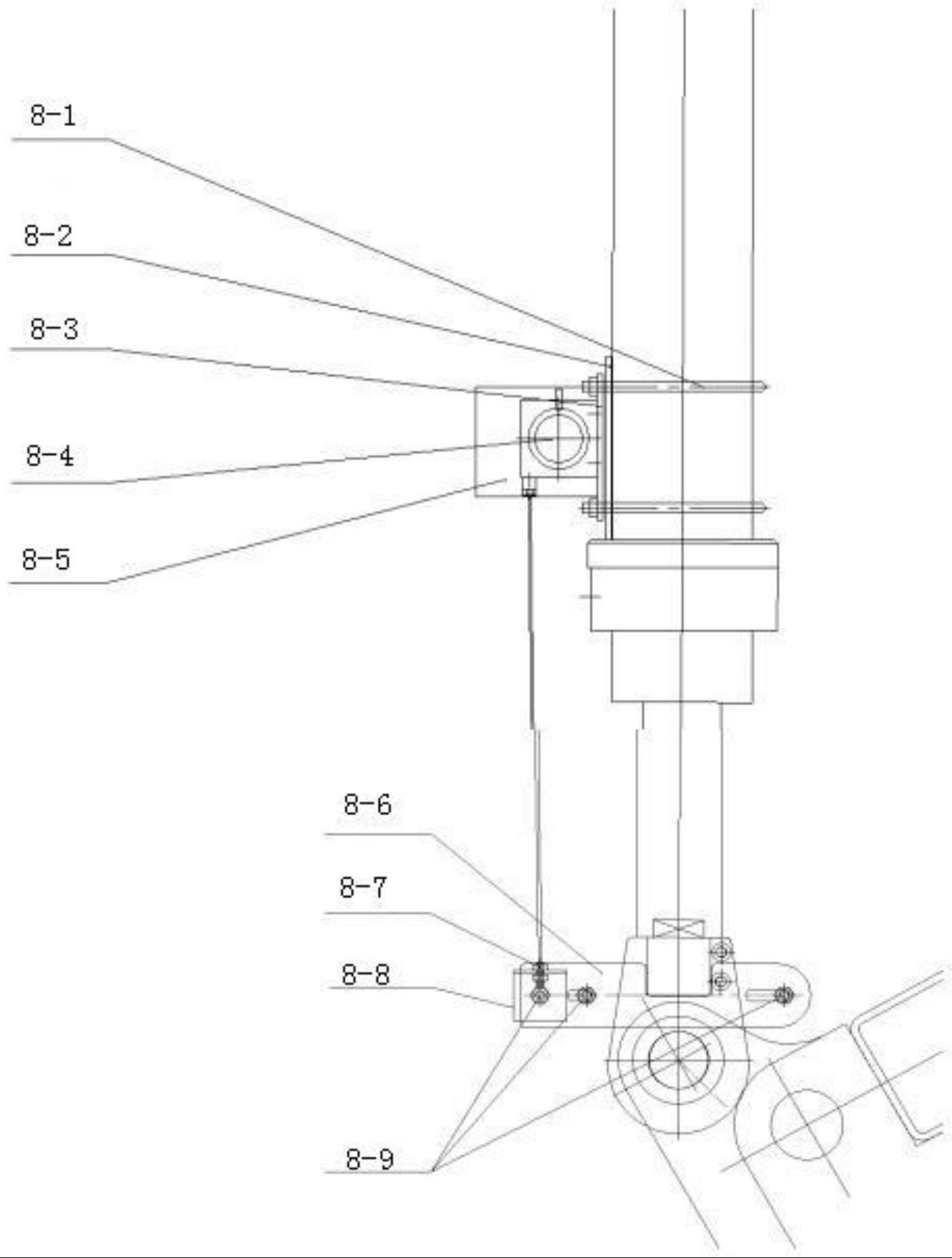 一种装船机溜筒铲斗俯仰角度检测装置的制作方法