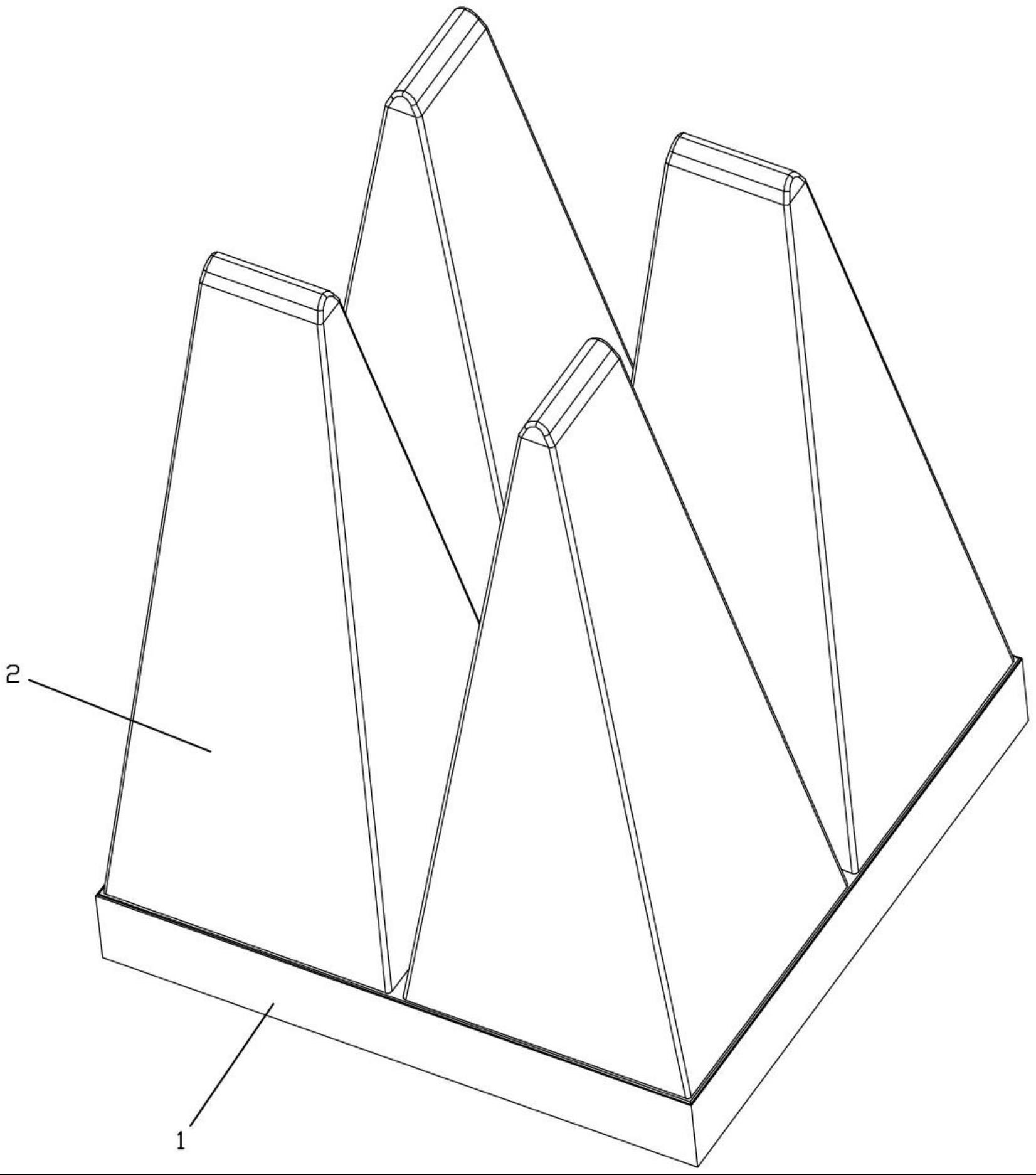 电波暗室多头吸波体结构的制作方法