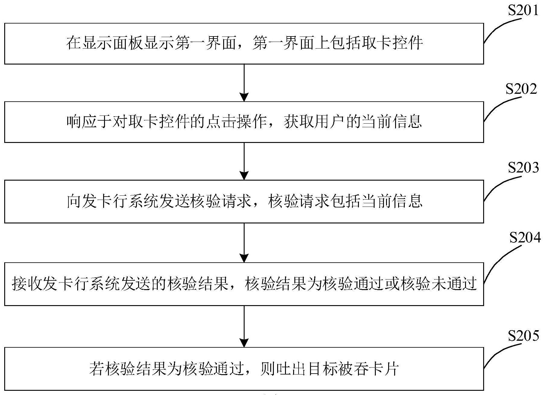 一种取卡方法、装置、设备及存储介质与流程