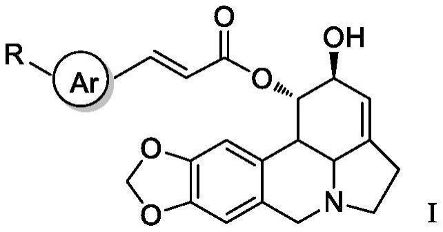 石蒜碱β-芳基丙烯酸酯衍生物在制备抗病毒药物中的应用的制作方法