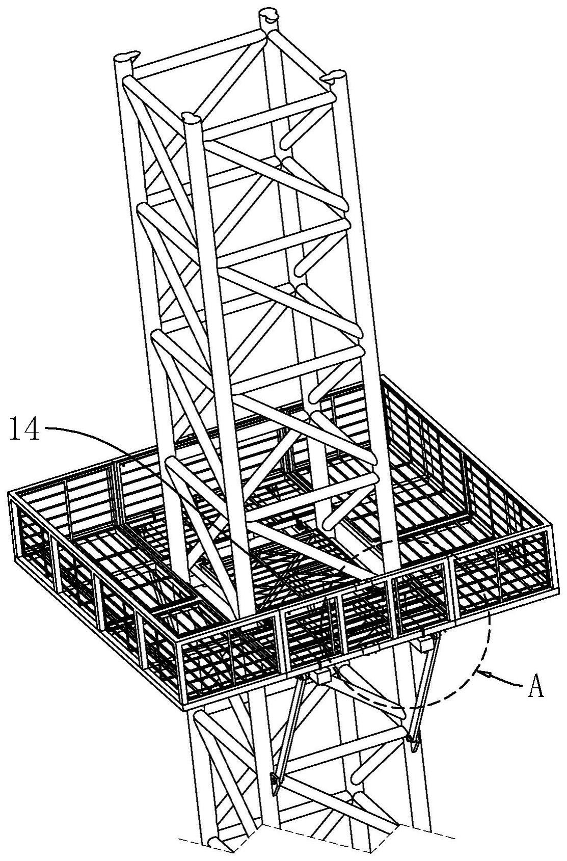 一种塔吊防攀爬防护平台的制作方法