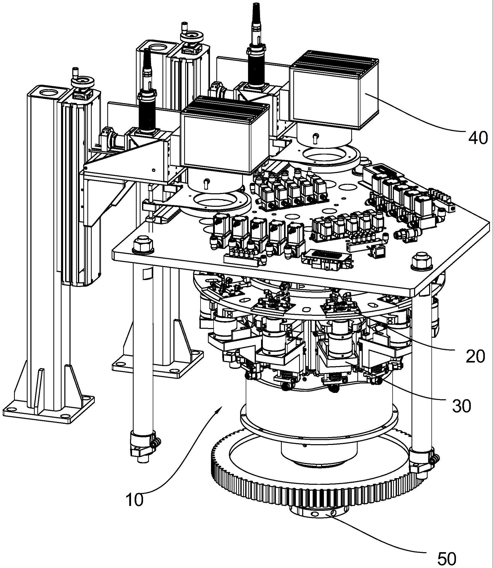 转塔凸轮式全极耳大圆柱电池与集流盘焊接设备的制作方法
