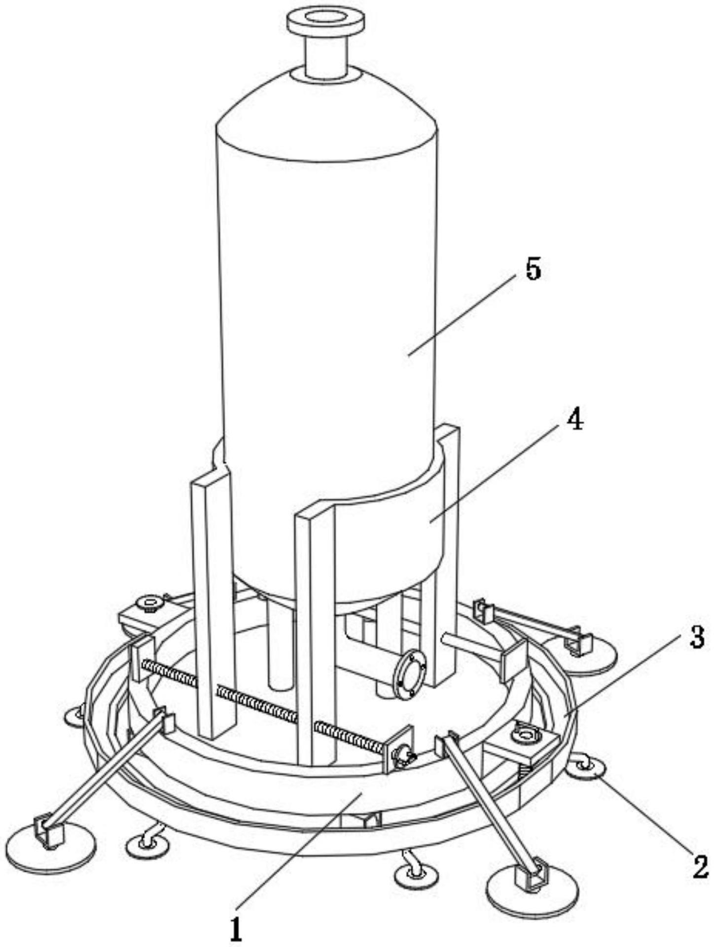 一种液压压力罐防倾底座的制作方法