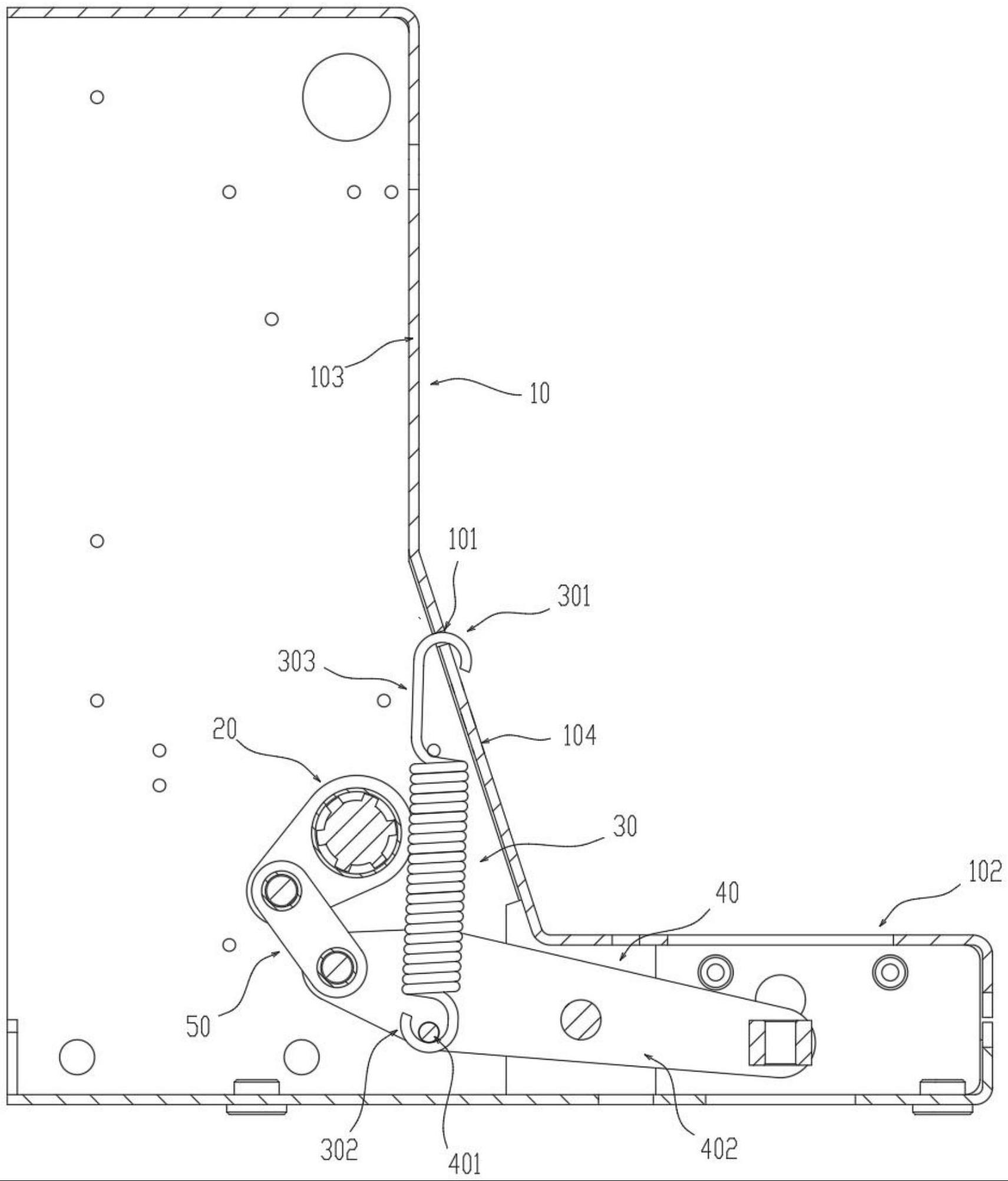 一种真空断路器用分闸拉簧安装结构的制作方法