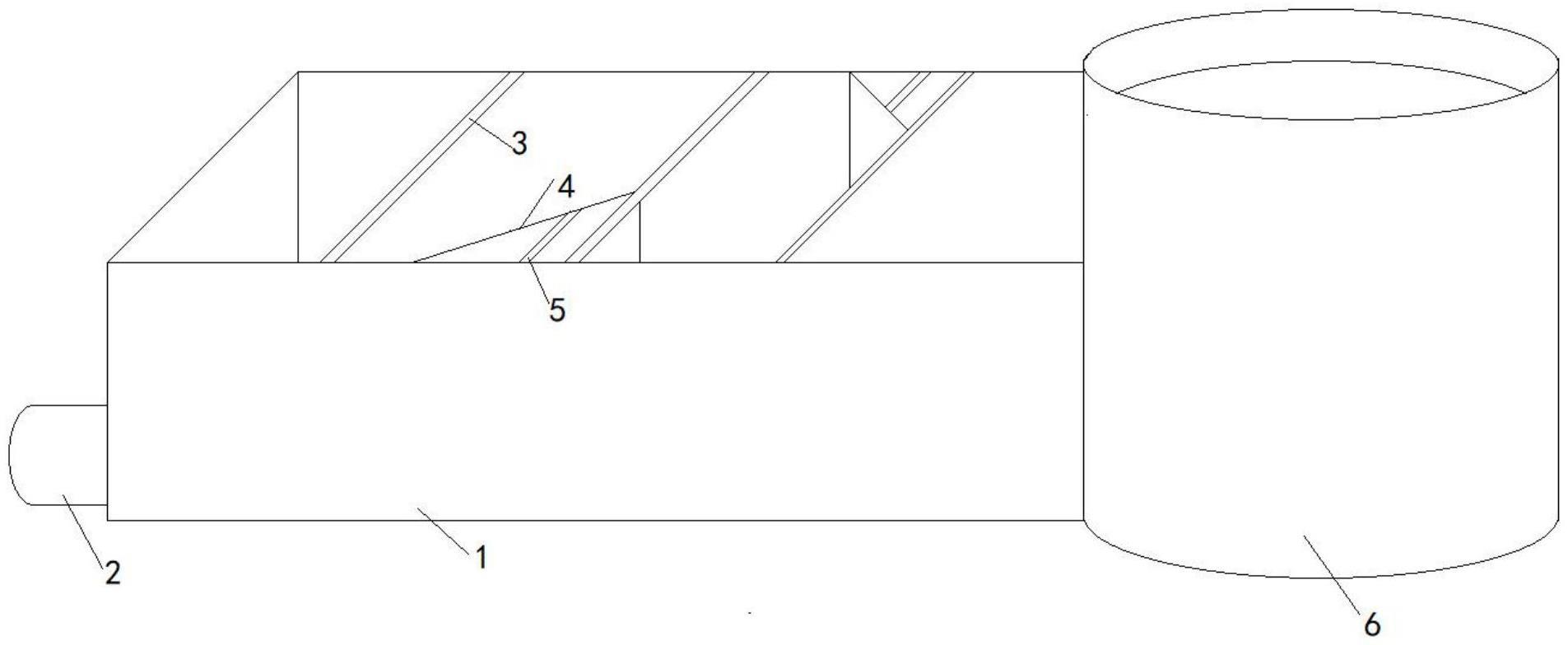 一种固定式槽内进料减速装置的制作方法