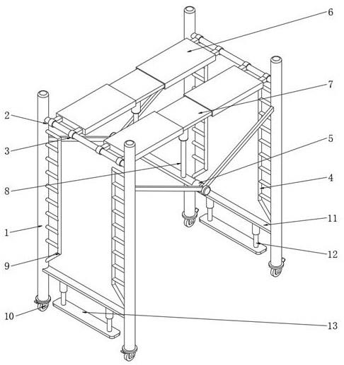 一种装配式建筑施工用脚手架的制作方法