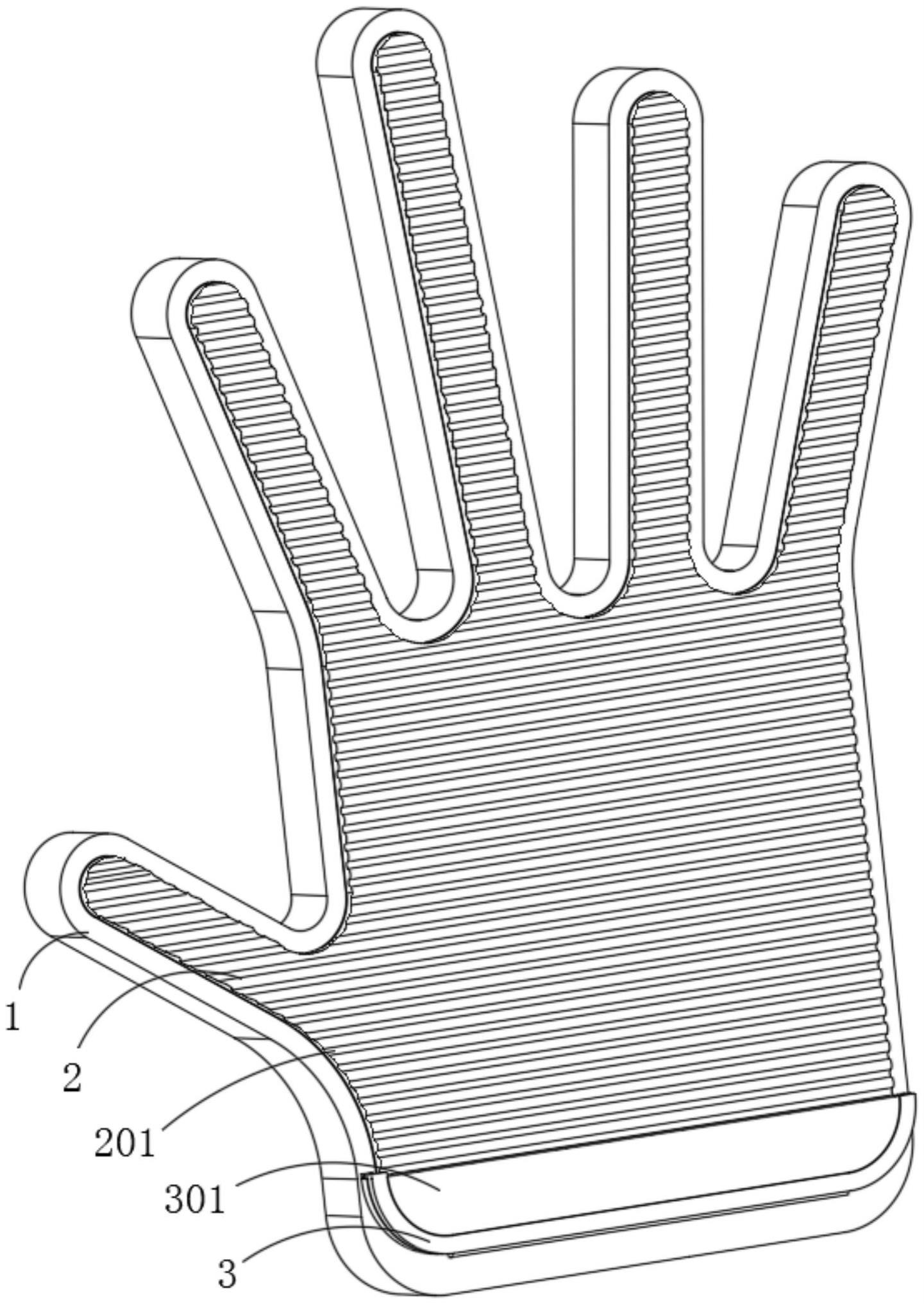 一种防滑耐磨防护手套的制作方法