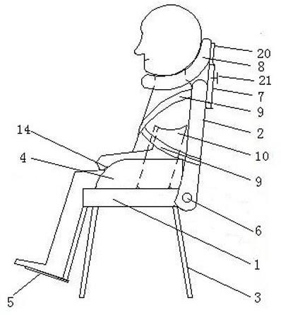 一种适用于经颅磁刺激仪的头身固定椅