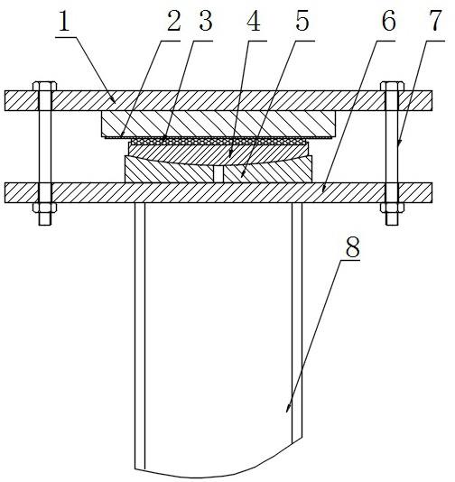 一种除尘器钢支架用滑动支座结构的制作方法