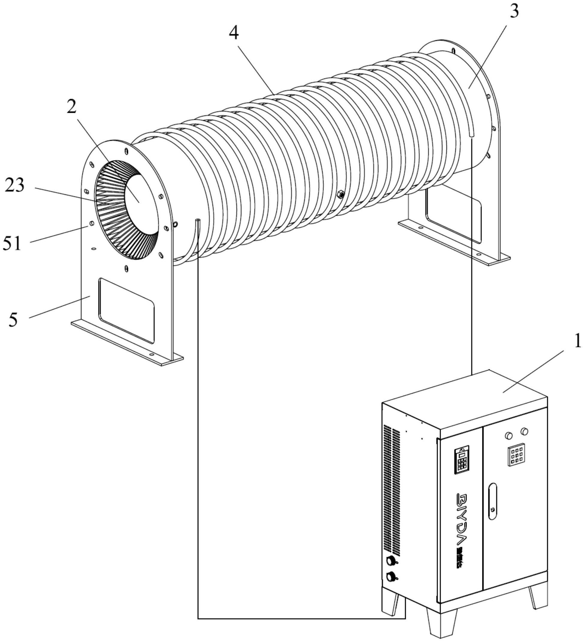 一种电磁感应加热的热风炉装置的制作方法