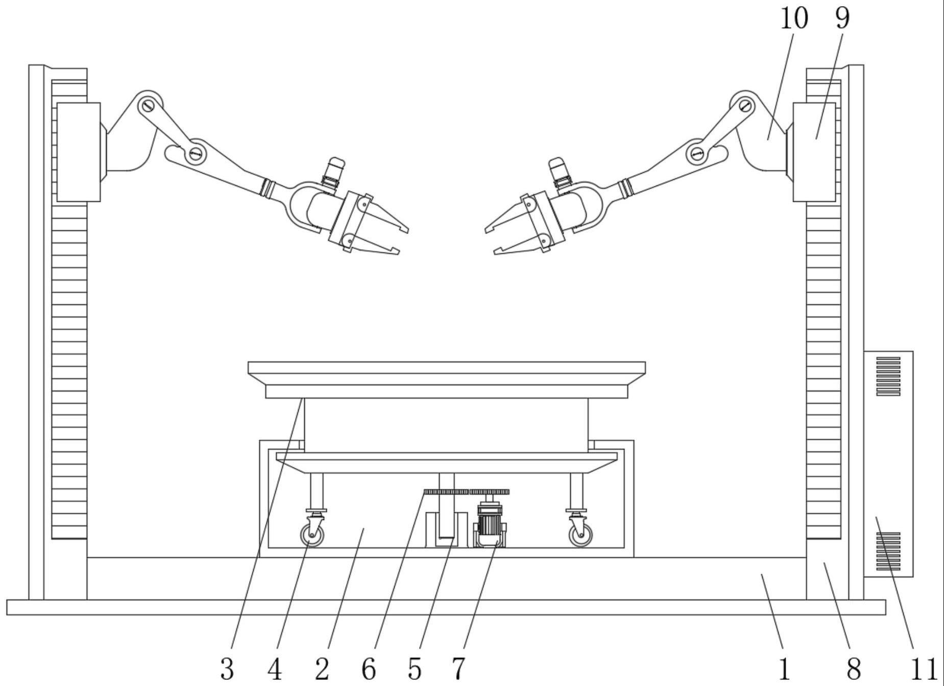 一种玻璃升降器终检工装夹紧装置的制作方法