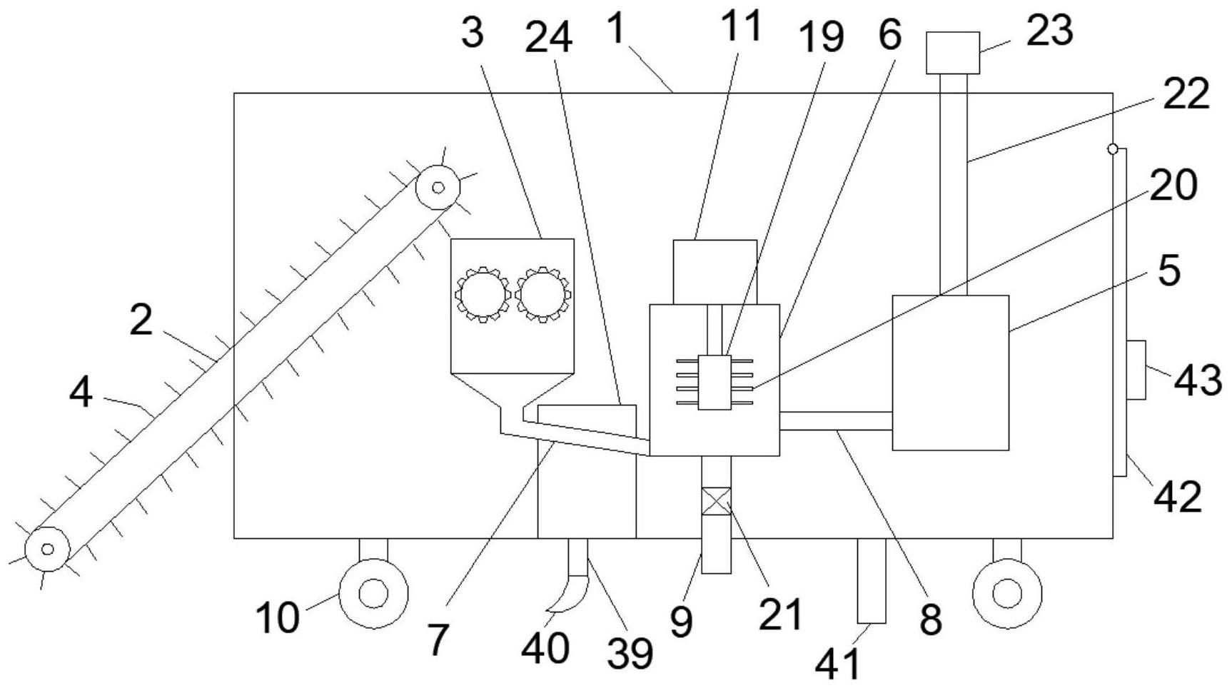 一种玉米秸秆还田微生物菌肥联合作业机