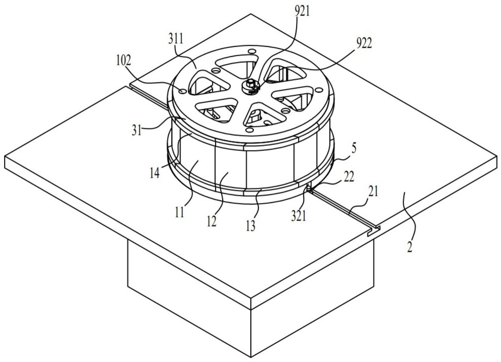 轮胎硫化用内模具工作台的制作方法