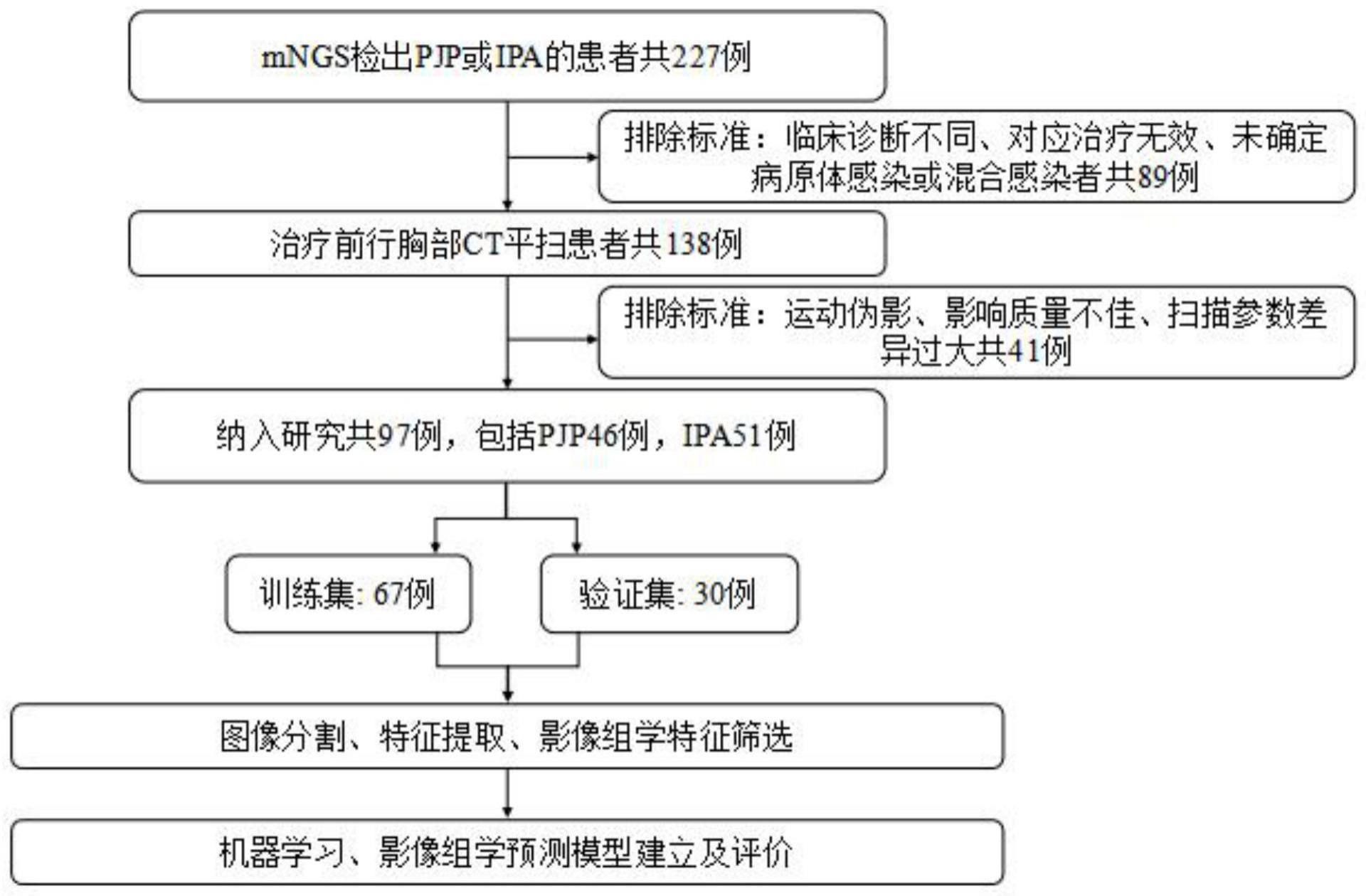 一种基于影像组学的肺孢子菌和肺曲霉菌感染识别系统