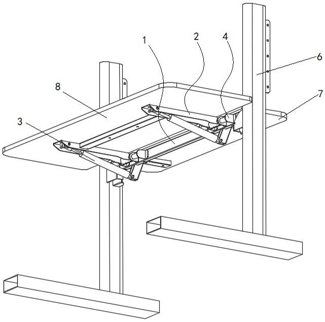 一种桌板角度可调的桌架结构的制作方法