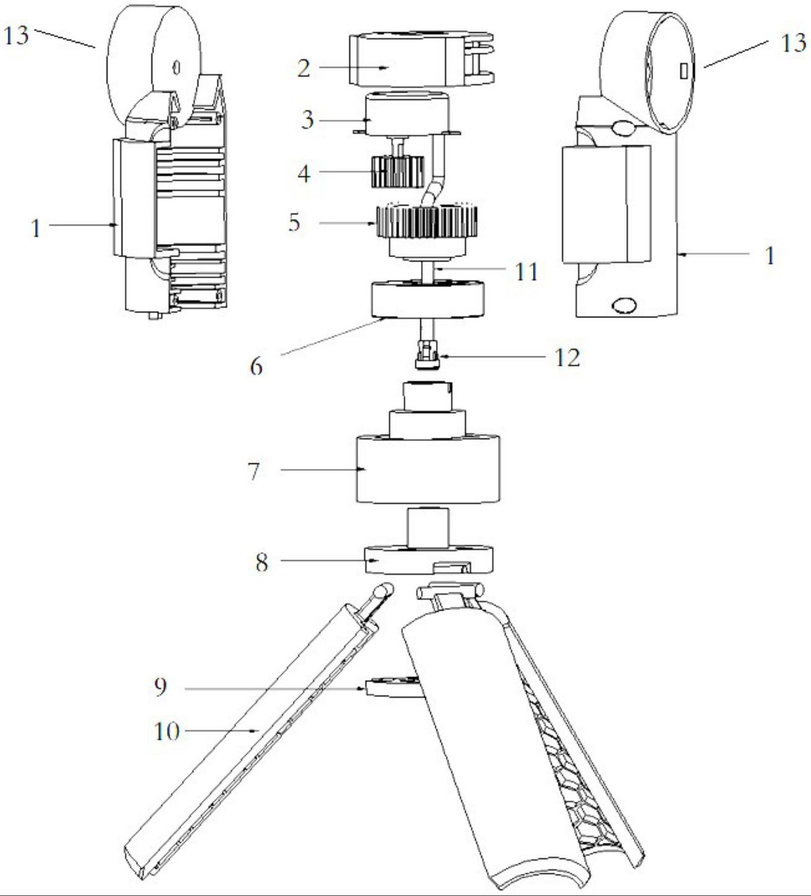 中间走线的摆头机构及具有该机构的电器设备的制作方法