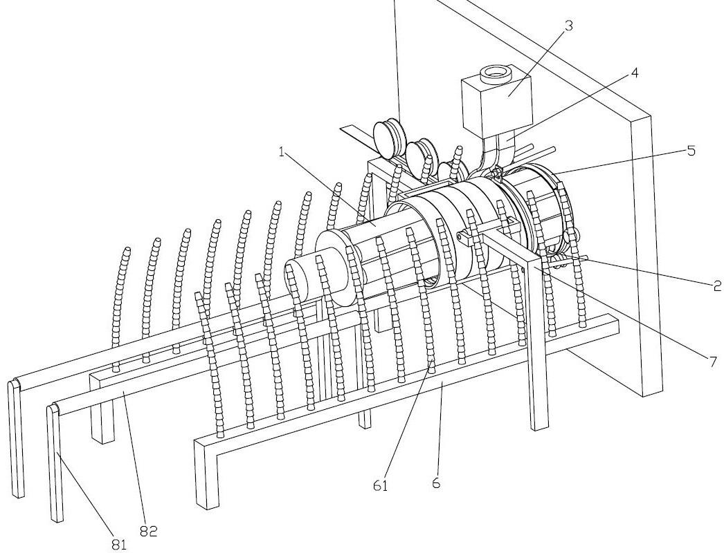一种塑钢缠绕管的生产设备的制作方法
