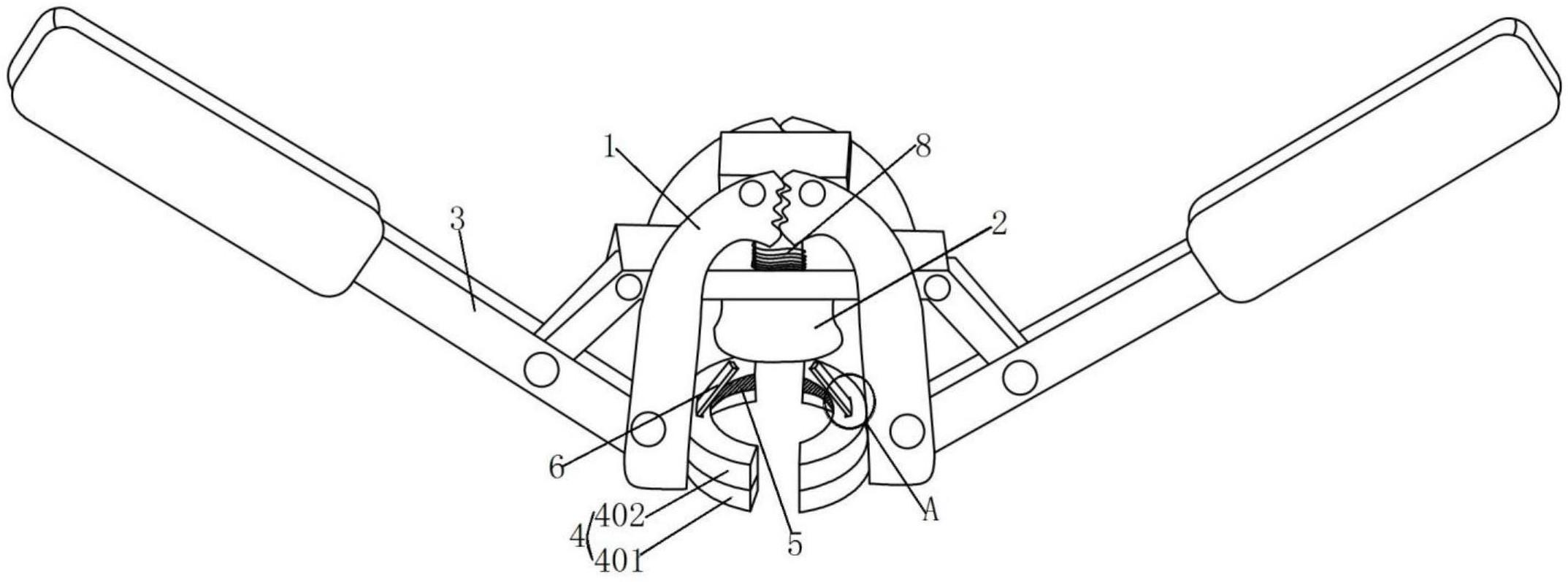 一种可夹紧的瓶盖压盖器