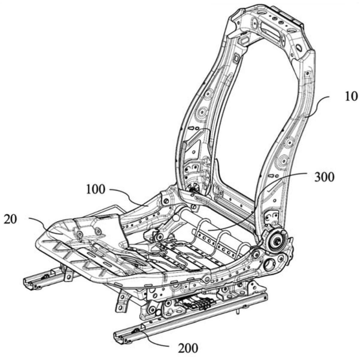 零重力座椅骨架座框调节结构及汽车的制作方法