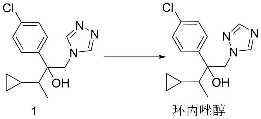 一种环丙唑醇4H异构体合成环丙唑醇的方法与流程