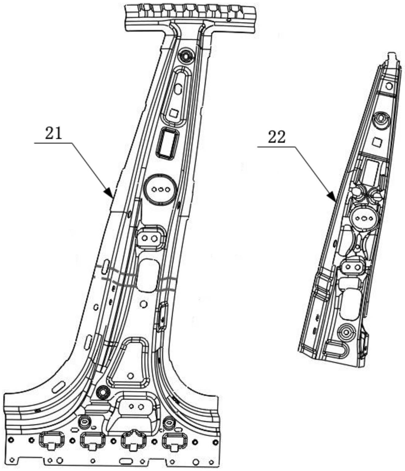 一种汽车车身支柱加强结构、汽车车身支柱及汽车的制作方法