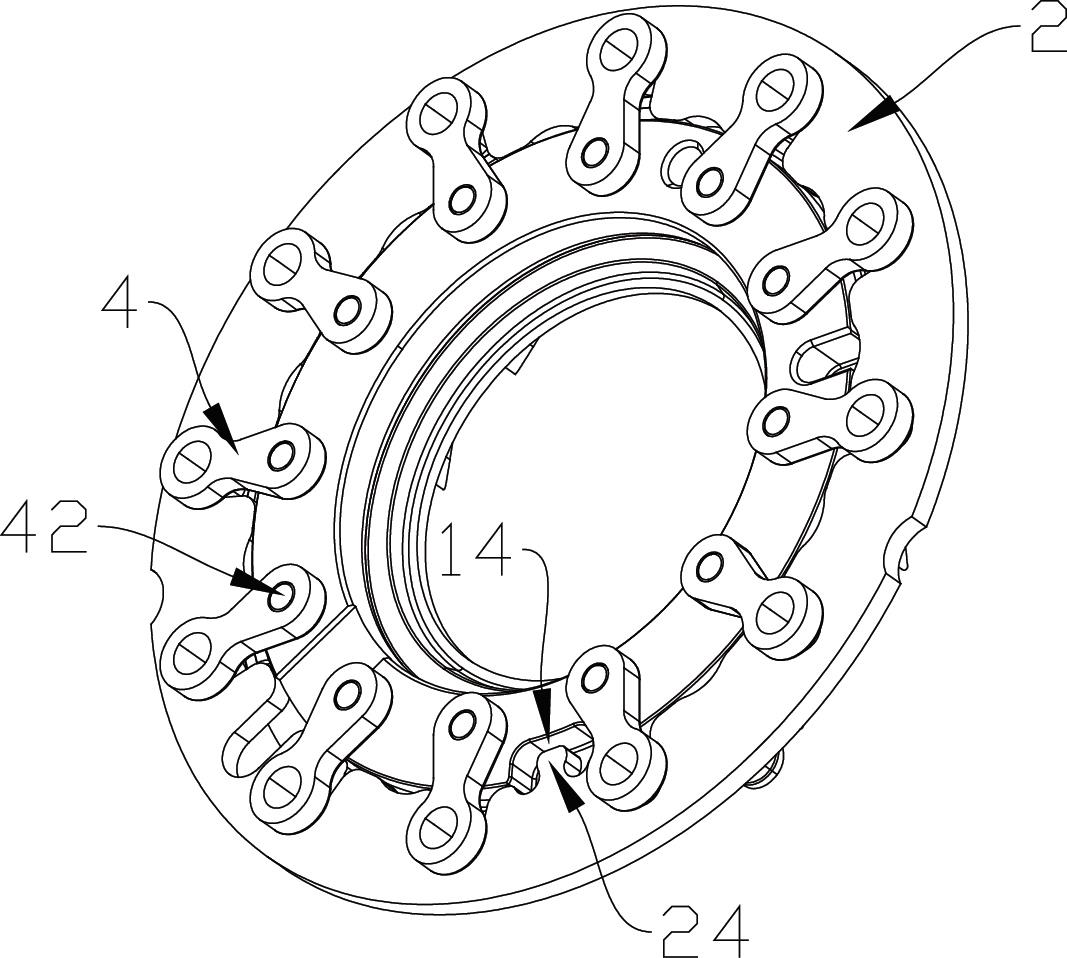 具有自限位开度调节结构的可调喷嘴环的制作方法