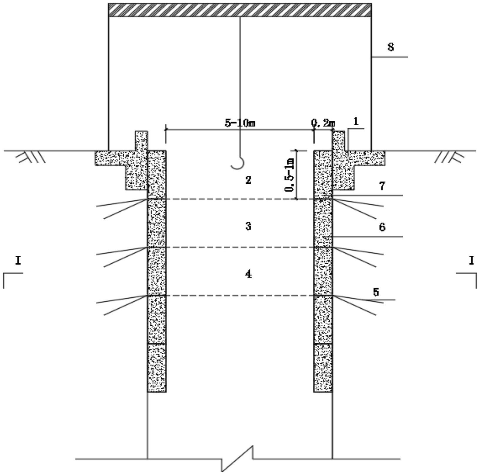 一种预制混凝土结构矩形竖井的施工结构的制作方法