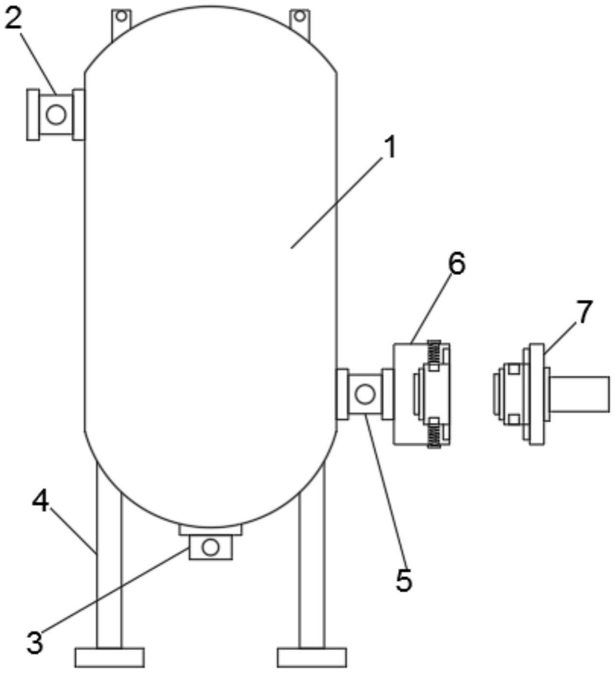 一种氯气缓冲罐输出端连接密封机构的制作方法