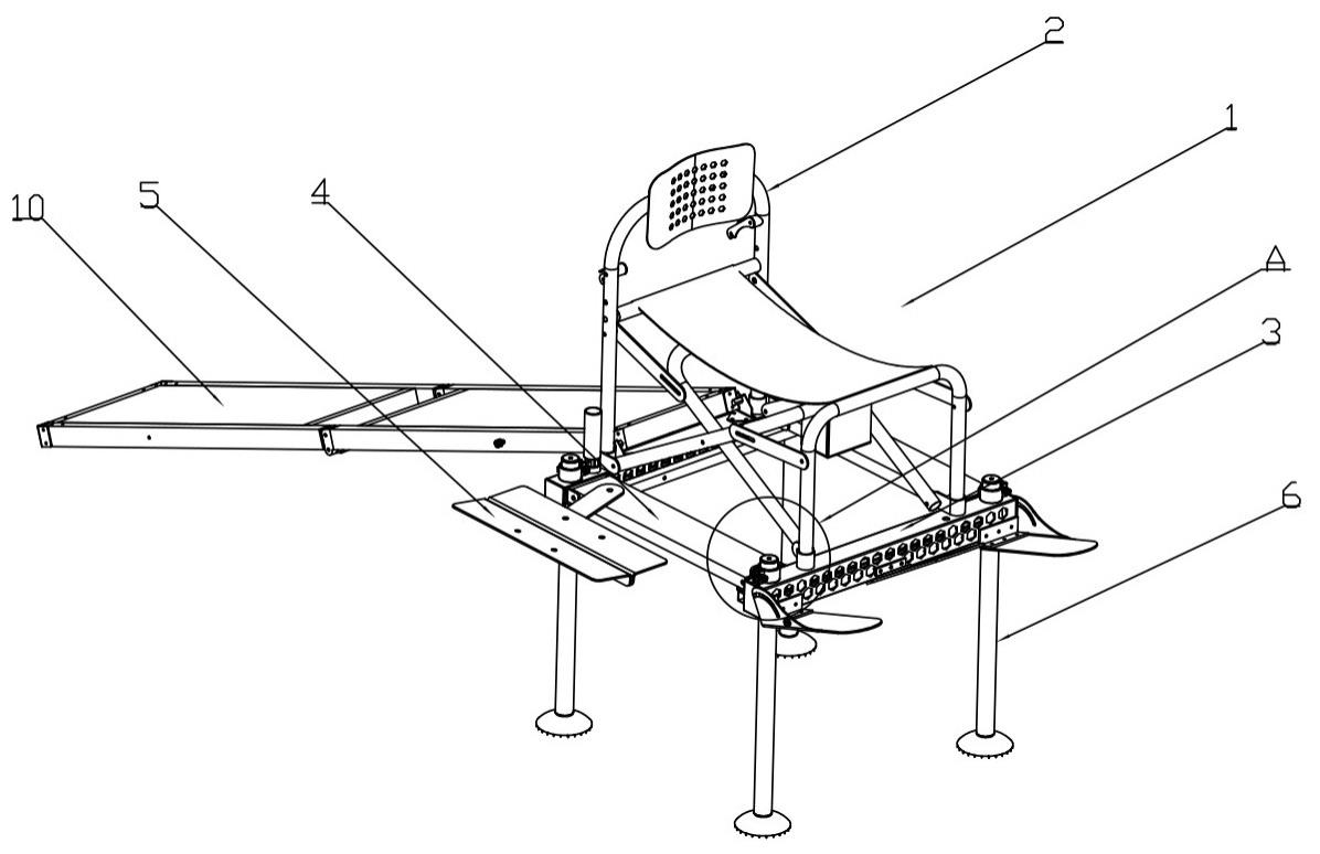 一种用于垂钓座椅的跳板结构的制作方法