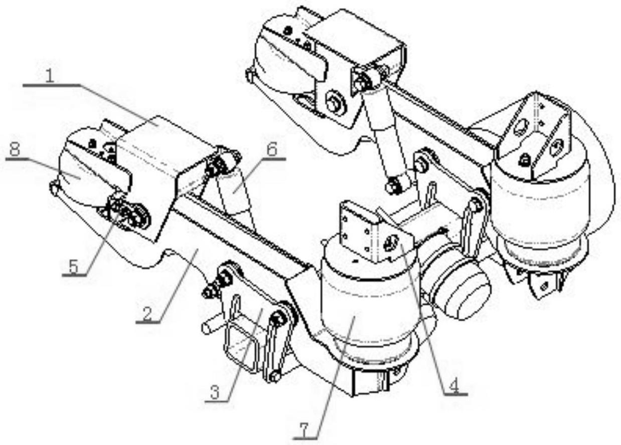 一种带提升的焊接导向臂挂车空气悬架的制作方法