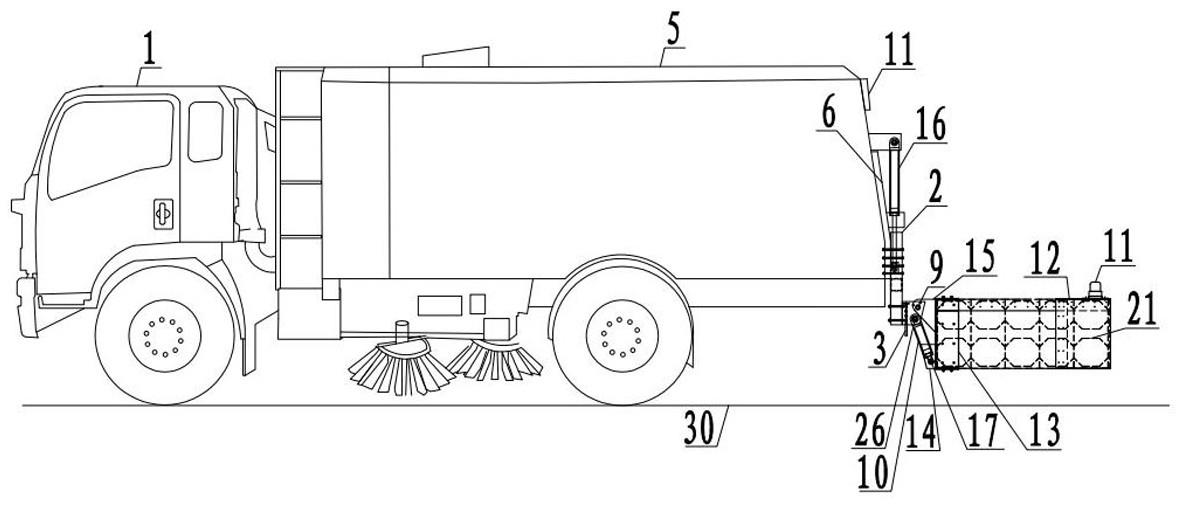 一种后翻式车辆车载防撞垫结构的制作方法