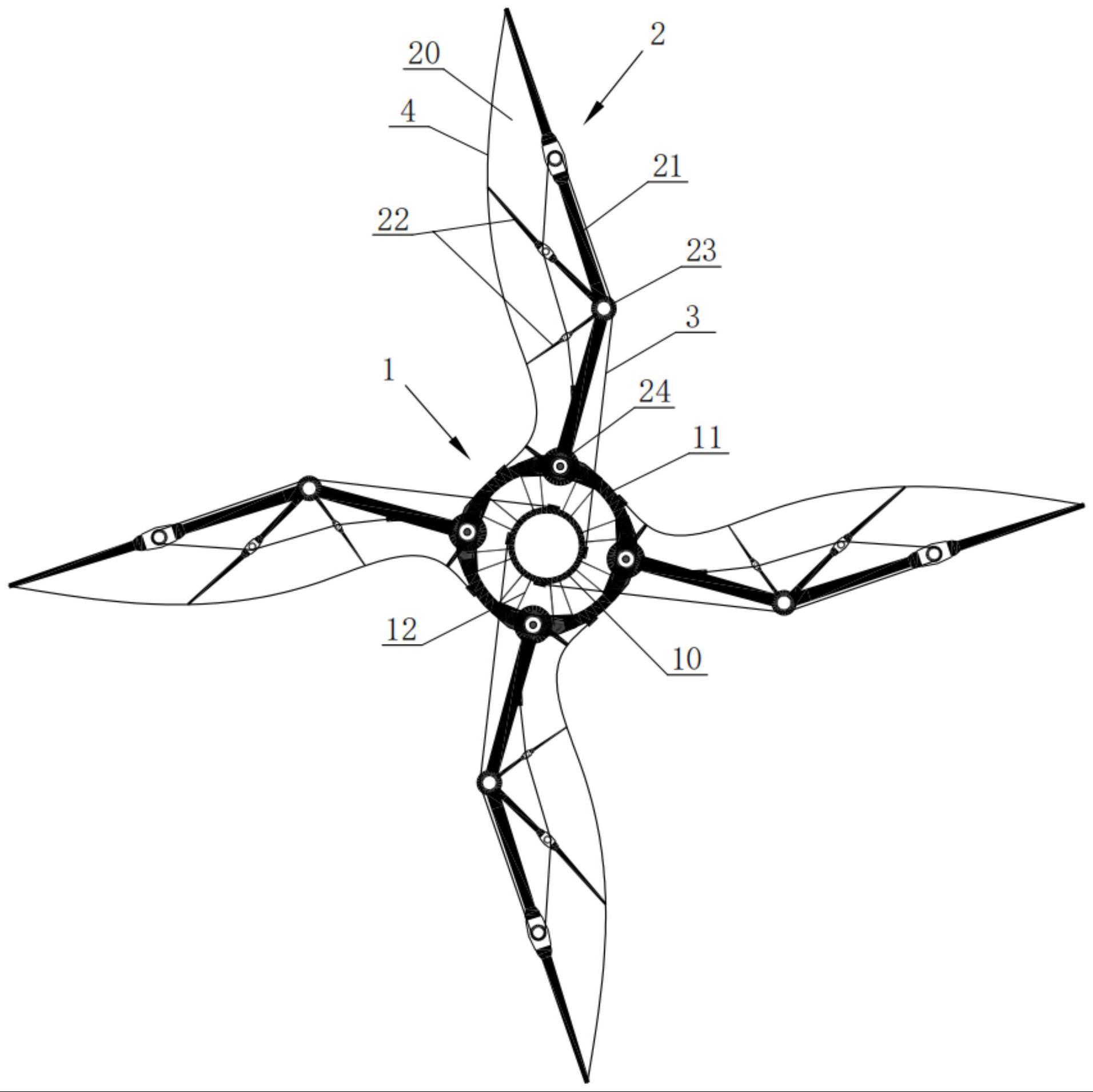 一种仿生膜结构风叶轻质风轮结构的制作方法